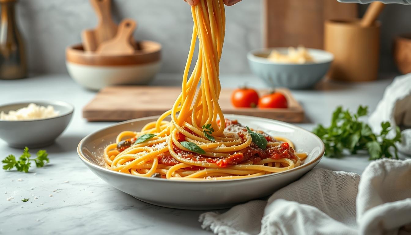 Ingredients prepared for a simple home dinner